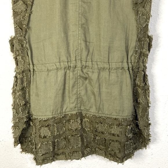 Voice of Voices VOV Women Military Green Cotton Vest Size Medium - Picture 6 of 7